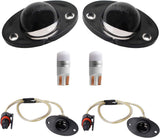 HERCOO LED License Plate Light Lens Rear Lamp Socket Wiring Harness Pigtail Black Housing Compatible with 1994 1995 1996 1997 1998 1999 2000 2001 2002 Dodge Ram 1500 2500 3500 Pickup Truck Step Bumper