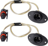 HERCOO License Plate Light Wiring Harness Assembly Rear Lamp Socket Pigtail Compatible with 1994 to 2002 Dodge Ram 1500 2500 3500 Pickup Truck, Pack of 2