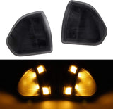 HERCOO LED Side Mirror Turn Signal Light Left and Right Lamps Clear Cover Lens for 68302828AA 68302829AA Compatible with 2010-2018 Dodge Ram 1500 2500 3500 4500 5500, Pack of 2