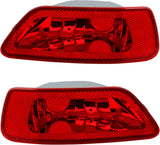 HERCOO Bumper Reflector Lights Lens Rear Right Fog Lamp Cover Compatible with Jeep Compass Grand Cherokee 2011 to 2017, Dodge Journey 2012 to 2018, Pack of 2