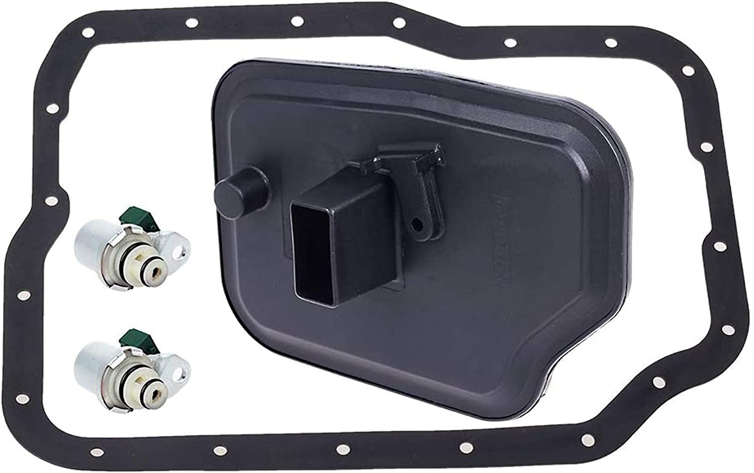 HERCOO 4F27E/FN4A-EL FNR5/FS5A-EL Transmission Solenoid Kit with Long Tube Filter Gasket Compatible with Mazda 2 3 5 6 CX-7, 2006-2009 Ford Fusion, 2006-2009 Mercury Milan 6E5Z-7B155-A / FNC1-21-500A