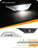 HERCOO Front LED Side Marker Light Smoke Bumper Cover Lens with T10 Lights Bulb White&Amber Lamp assembly Compatible with Honda Civic 10th Gen 2016-2021 Coupe Hatchback