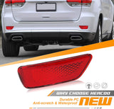 HERCOO Rear Bumper Reflector Light Lamp Compatible with Jeep Grand Cherokee 2012-2018, Patriot 2013-2017, Dodge Journey 2012-2020, Pack of 2