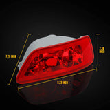 HERCOO Bumper Reflector Lights Lens Rear Right Fog Lamp Cover Compatible with Jeep Compass Grand Cherokee 2011 to 2017, Dodge Journey 2012 to 2018, Pack of 2