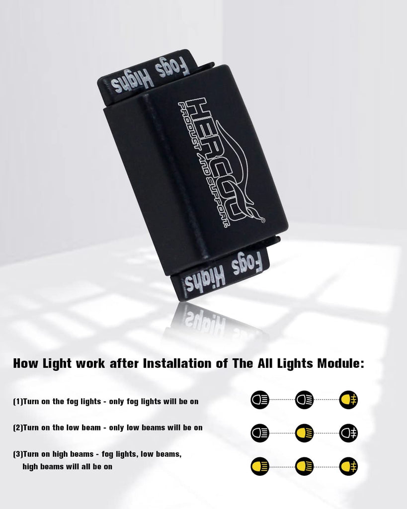 HERCOO 6 High Mod, All The Lights On Module for GM, Fog lights High Lo
