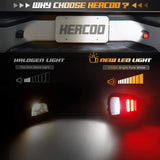 HERCOO LED License Plate Light White Lamp with Red OLED Neon Tube Compatible with Frontier Armada Titan Xterra, Suzuki Equator Pickup Truck, Pack of 2