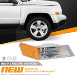 HERCOO Front Turn Signal Light Lamp Cover Compatible with Jeep Patriot 2007 2008 2009 2010 2011 2013 2014 2015 2016 2017 Marker Corner Light Lamp Lens - Passenger Side