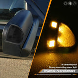 HERCOO LED Side Mirror Turn Signal Light Left and Right Lamps Clear Cover Lens for 68302828AA 68302829AA Compatible with 2010-2018 Dodge Ram 1500 2500 3500 4500 5500, Pack of 2