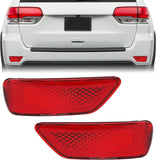 HERCOO Rear Bumper Reflector Light Lamp Compatible with Jeep Grand Cherokee 2012-2018, Patriot 2013-2017, Dodge Journey 2012-2020, Pack of 2