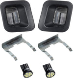HERCOO License Plate Lights Lamp Lens Black Clips Housing Compatible with 2003-2018 Dodge Ram 1500 2500 3500 Pickup Truck Rear Step Bumper Aftermarket Replacement, Pack of 2