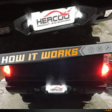 HERCOO LED License Plate Light Tag Lamp Lens Housing White Bulbs Assembly Compatible with Toyota Tacoma1995-2004 Pickup Truck Rear Step Bumper Aftermarket Replacement