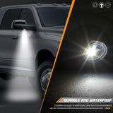 HERCOO LED Side Mirror Turn Signal Light Left and Right Lamps Clear Cover Lens for 68302828AA 68302829AA Compatible with 2010-2018 Dodge Ram 1500 2500 3500 4500 5500, Pack of 2