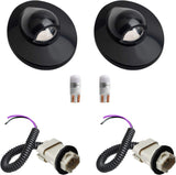 HERCOO LED License Plate Light Lens Lamp Socket Wiring Harness Black Housing Compatible with 1999-2015 F150 F250 F350 F450 F550 Super Duty Bronco Ranger Excursion Expedition