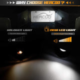 HERCOO LED License Plate Light Lens Lamp Socket Wiring Harness Black Housing Compatible with 1999-2015 F150 F250 F350 F450 F550 Super Duty Bronco Ranger Excursion Expedition