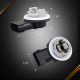 HERCOO Turn Signal Tail Light Socket Tail Lamp Lights Wiring Harness Plug Connectors Holder Compatible With Dodge Ram 1500 2009-2020 Ram 2500 3500 2010-2020, Pack of 2